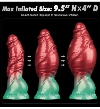LoveToy AeroSX 7.5, dildo na naduvavanje sa dvostrukom gustinom, 19 cm  LV416011-6